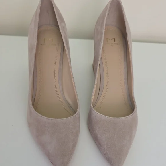 Marc Fisher Taupe Suede Heels.  Size 7 1/2 - Picture 6 of 12